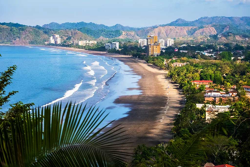 Birdseye view of Jaco Beach in Costa Rica